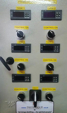 Distillique electrical control box for fermentation tanks