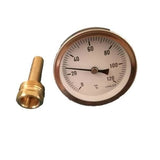 Thermometer: Analog with brass thermowell