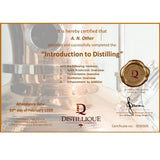 Distilling attendance certificate
