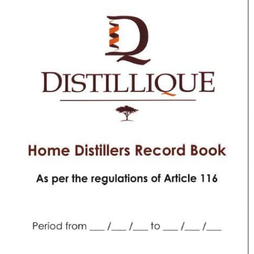 Home distillers record book