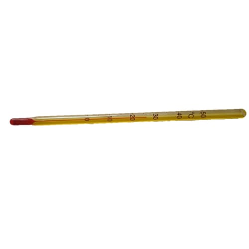 Glass spirit thermometer